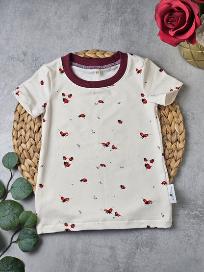 Kindershirt mit Marienkäfern