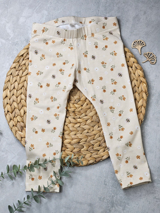 Baby- und Kleinkindleggings mit sommerlichem Blumenmotiv