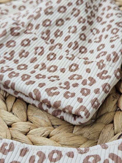 Kindermütze mit Leopardenmotiv einzeln oder im Set mit Halstuch