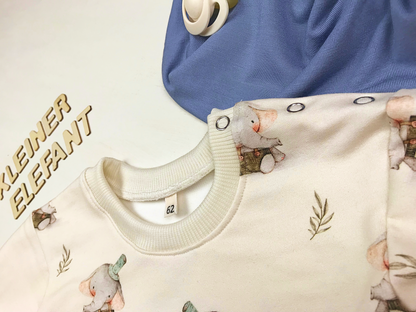 Baby- und Kleinkindpullover mit Elefantenmotiv