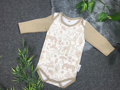 Babybody mit Safarimotiv