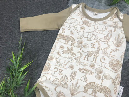Babybody mit Safarimotiv