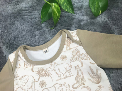 Babybody mit Safarimotiv