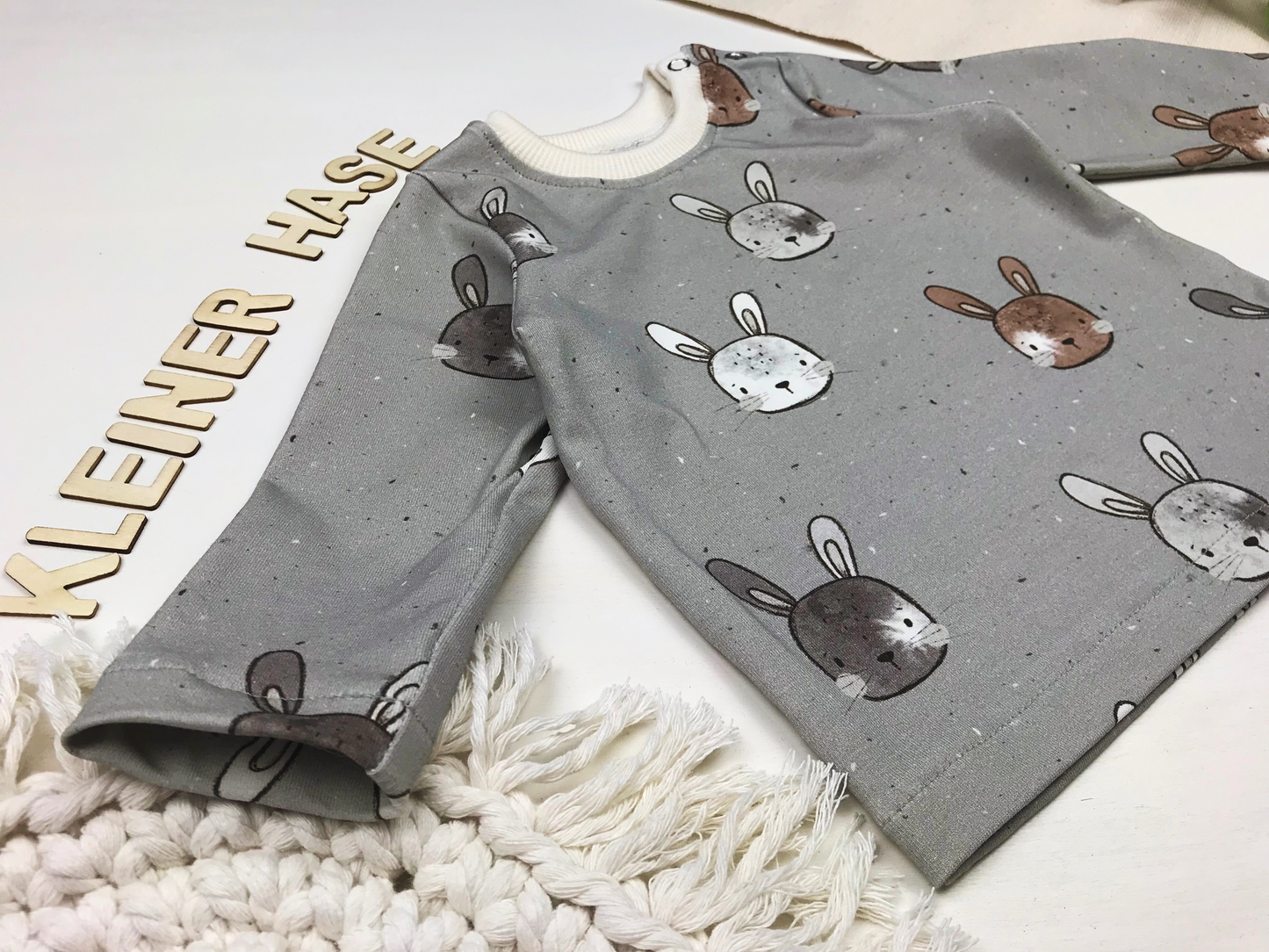 Langarmshirt Hasenmotiv