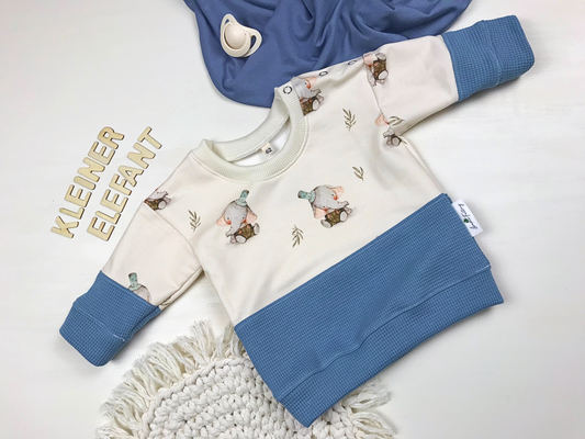 Baby- und Kleinkindpullover mit Elefantenmotiv