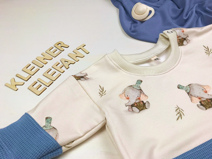 Baby- und Kleinkindpullover mit Elefantenmotiv