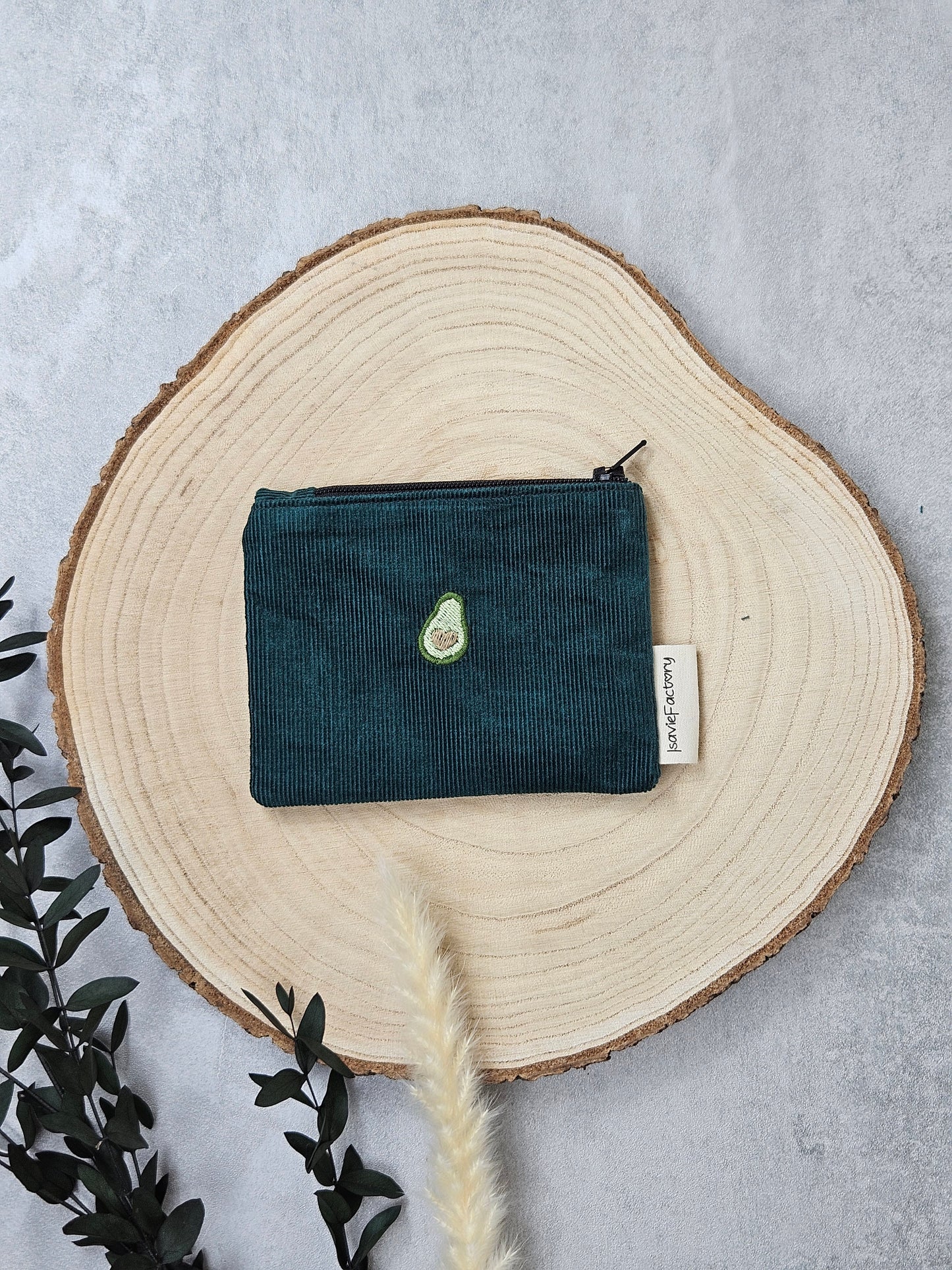 Aufbewahrungtäschchen für Kleinteile mit sommerlichem Avocadomotiv