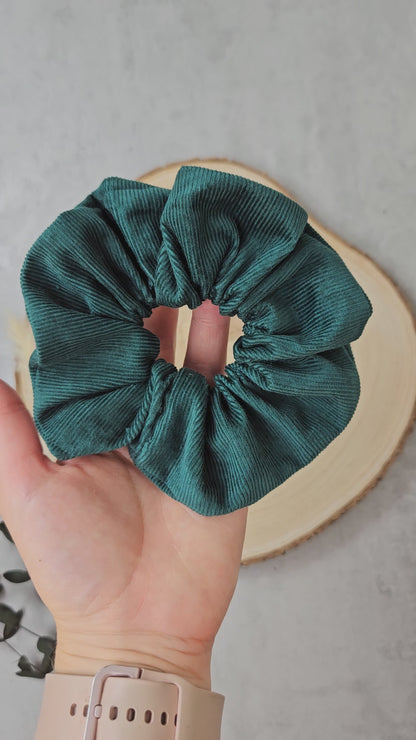 Scrunchie Feincord petrol