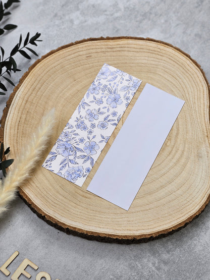 Lesezeichen blaue Blumen