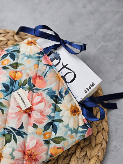 Buchhülle Aquarellblumen