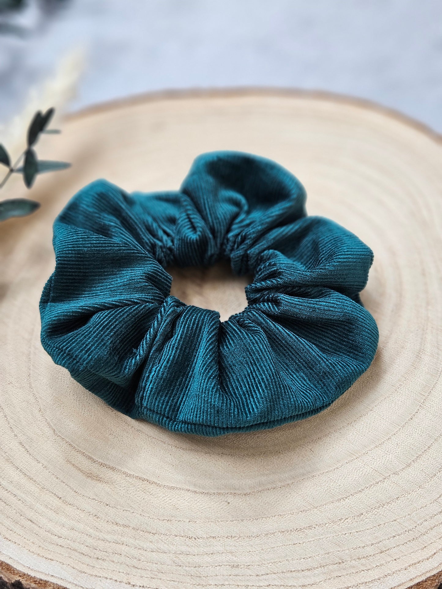 Scrunchie Feincord petrol