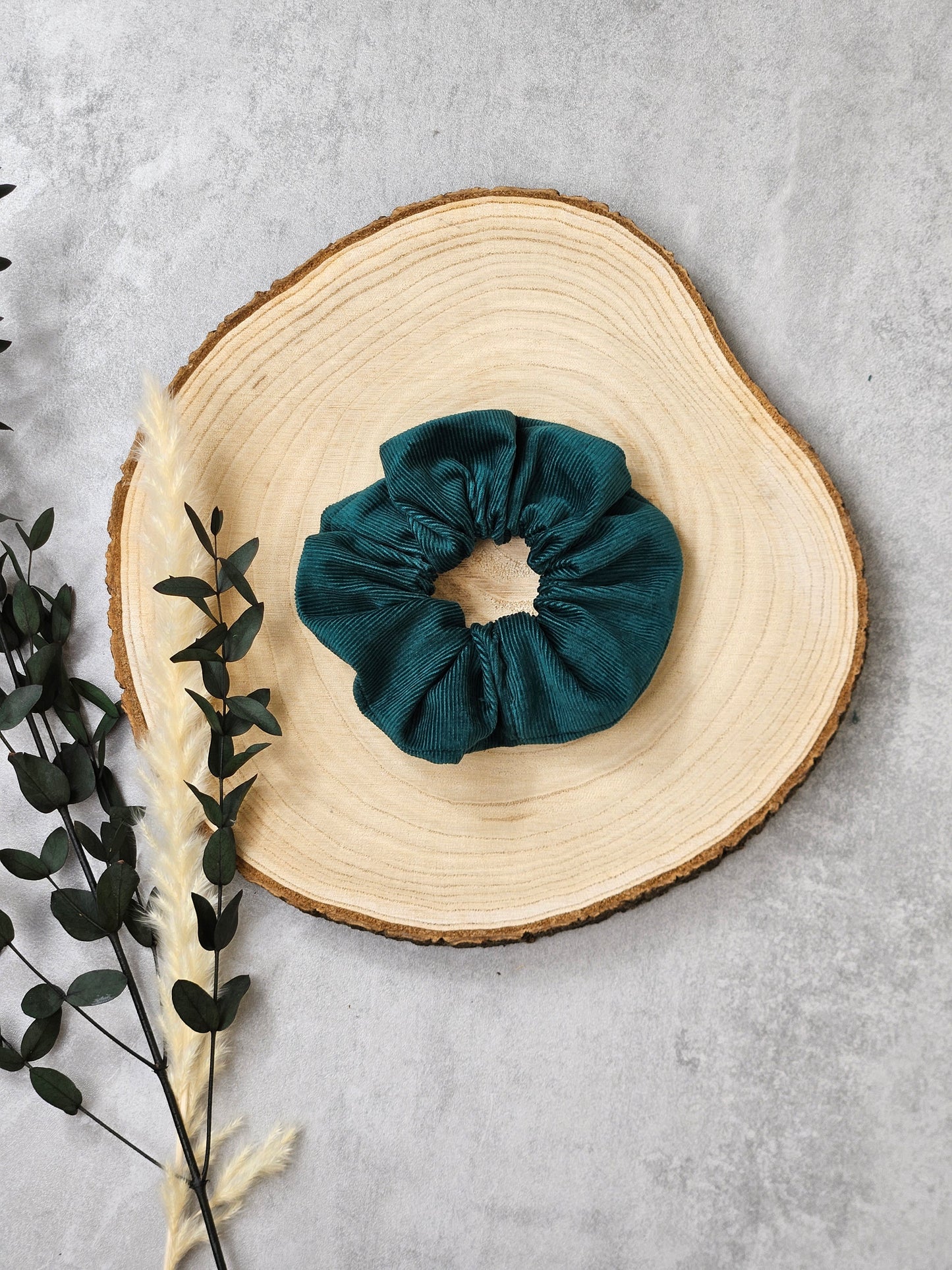 Scrunchie Feincord petrol